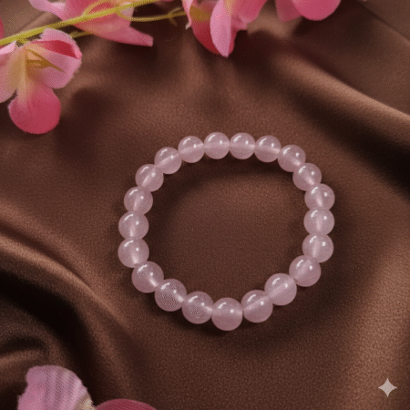Light Pink Bead Bracelet  -Stretchable Elastic Bracelets for Women, Girls, and Kids