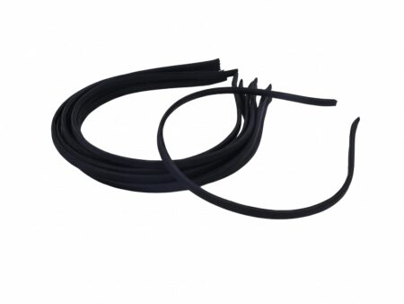 Black Satin Covered Hair Band  1pc