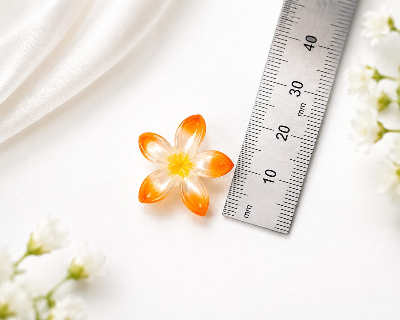 Multicolor 5 petal Flower for DIY Jewellery & Hair Clip Making 24 pcs - Image 6