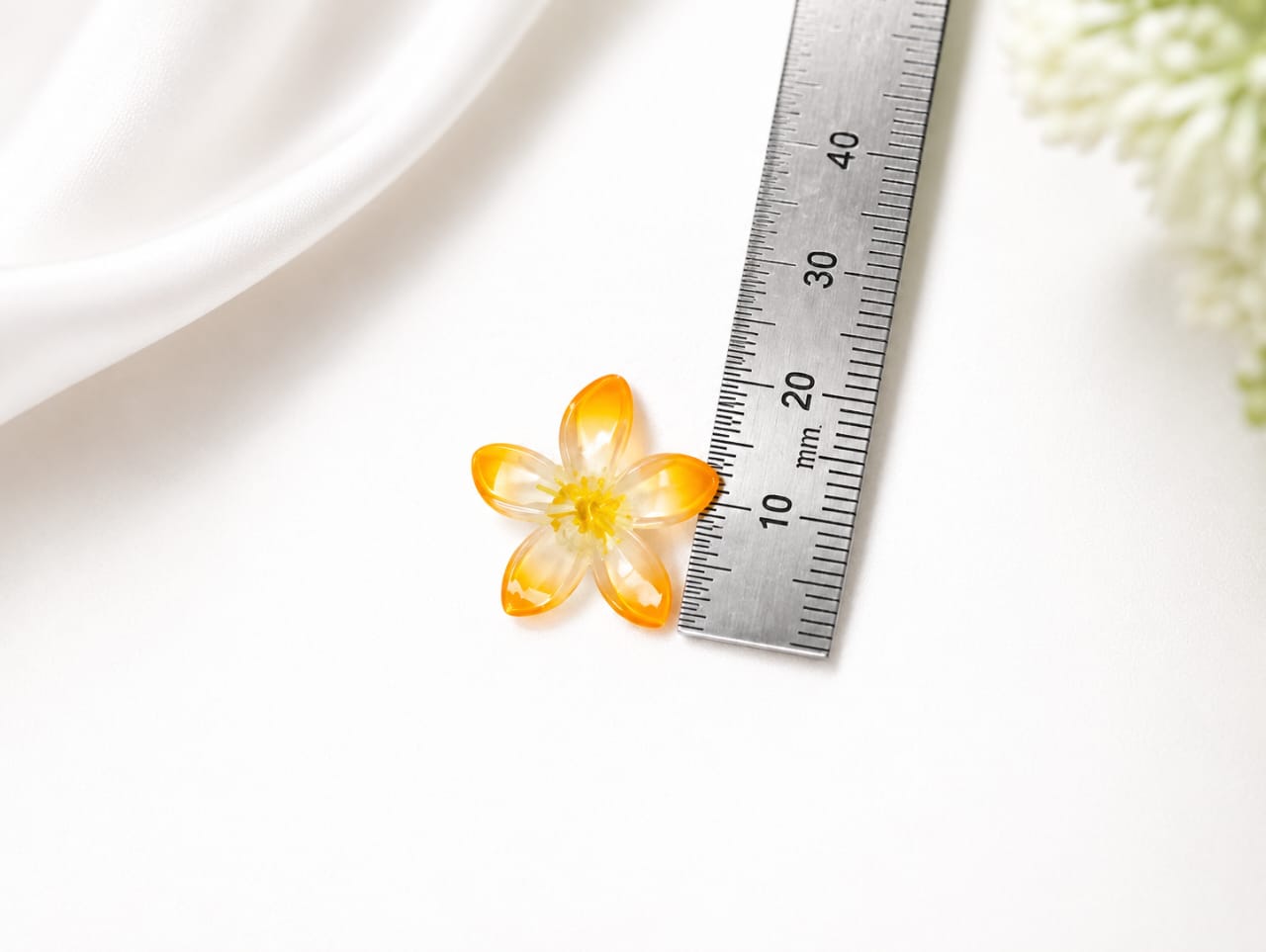 Pink 5 petal Flower for DIY Jewellery & Hair Clip Making 24 pcs - Image 5