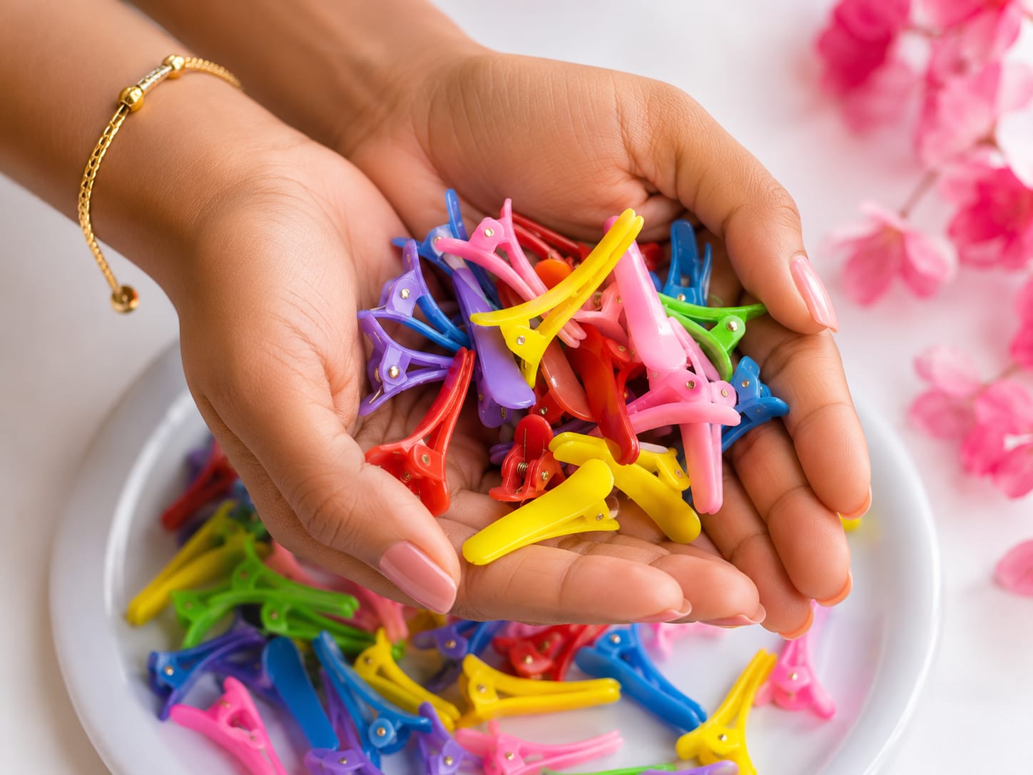 Mini Plastic Multicolor Hair Clips for DIY Hair Accessories 30 pcs - Image 3