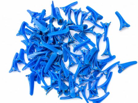Mini Plastic Blue Hair Clips for DIY Hair Accessories 30 pcs